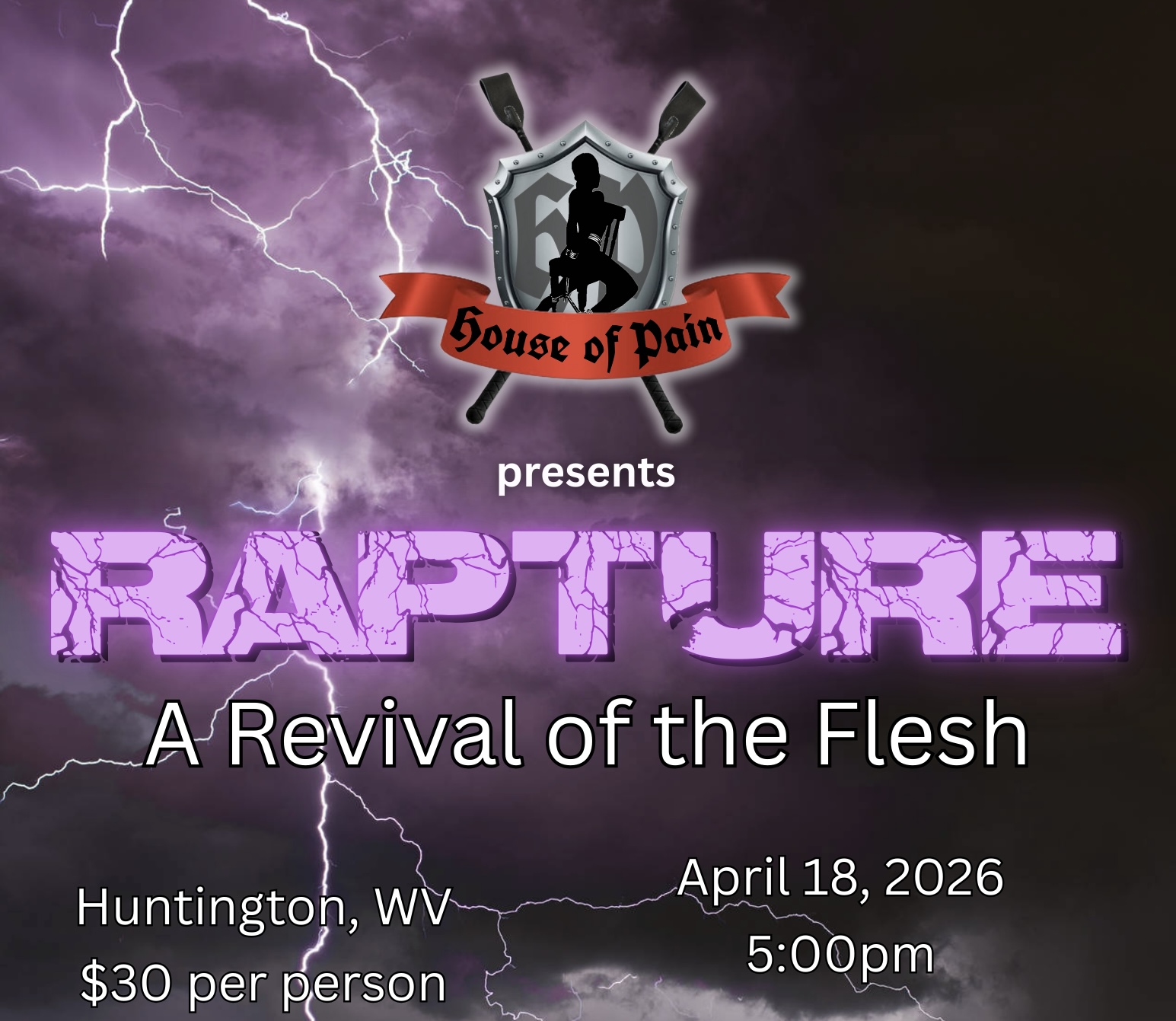 BDSM Events & Conventions House of Pain presents RAPTURE!
